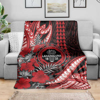 Hawaii Lahainaluna High School Blanket Tribal Tattoo With Hibiscus Flowers