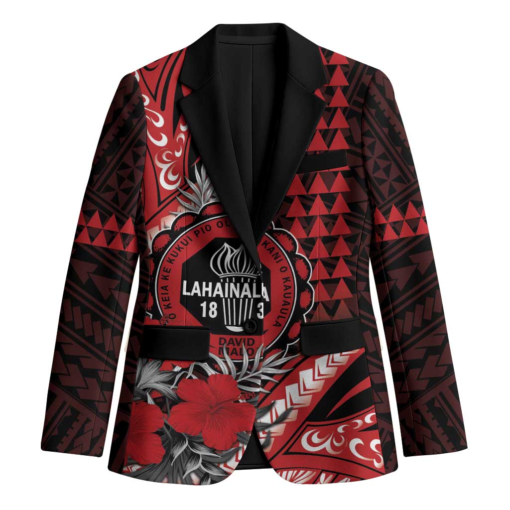 Personalized Hawaii Lahainaluna High School Blazer Tribal Tattoo With Hibiscus Flowers