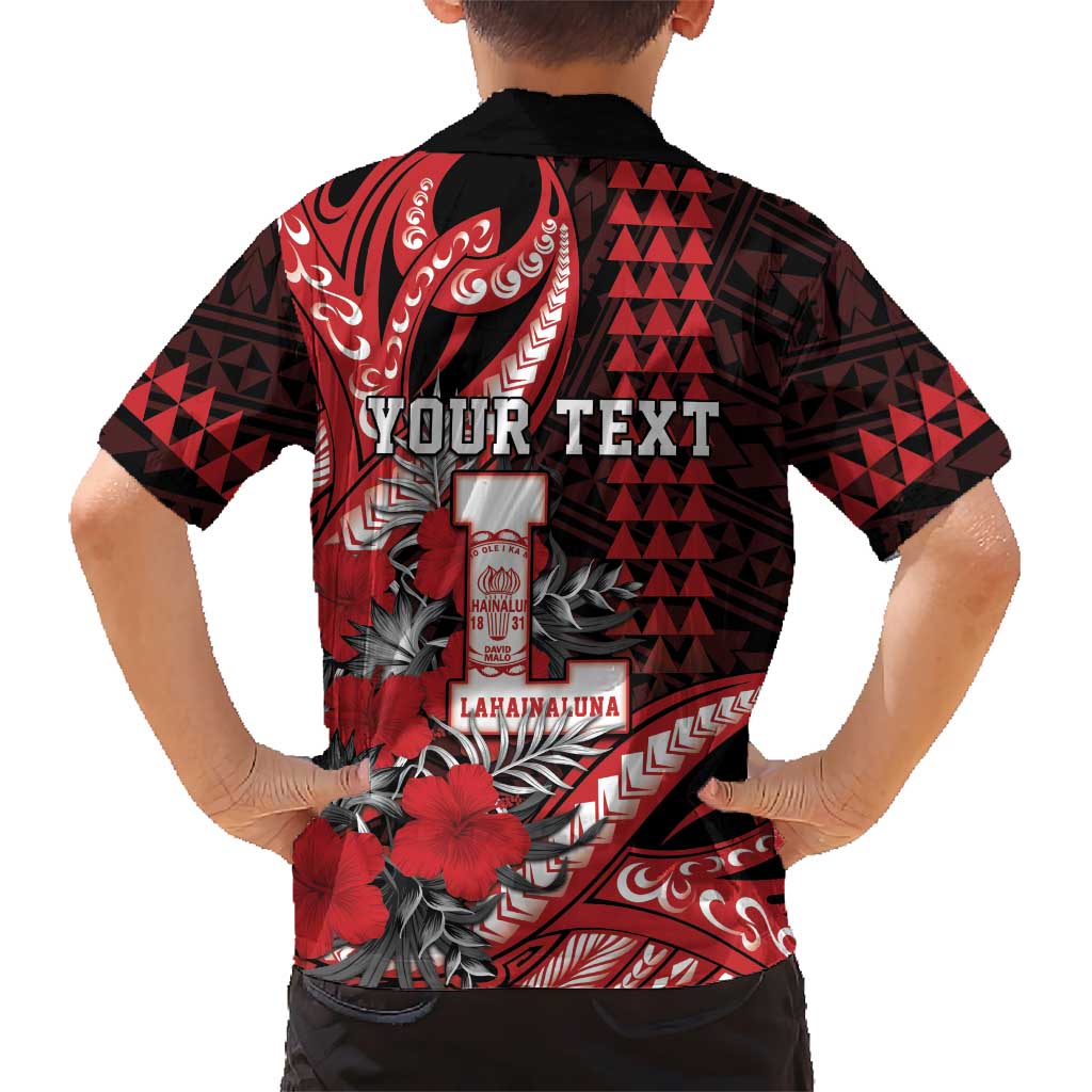 Personalized Hawaii Lahainaluna High School Family Matching Summer Maxi Dress and Hawaiian Shirt Tribal Tattoo With Hibiscus Flowers LT05 - Polynesian Pride