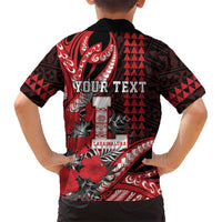 Personalized Hawaii Lahainaluna High School Family Matching Summer Maxi Dress and Hawaiian Shirt Tribal Tattoo With Hibiscus Flowers LT05 - Polynesian Pride
