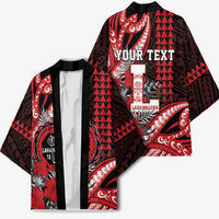 Personalized Hawaii Lahainaluna High School Kimono Tribal Tattoo With Hibiscus Flowers
