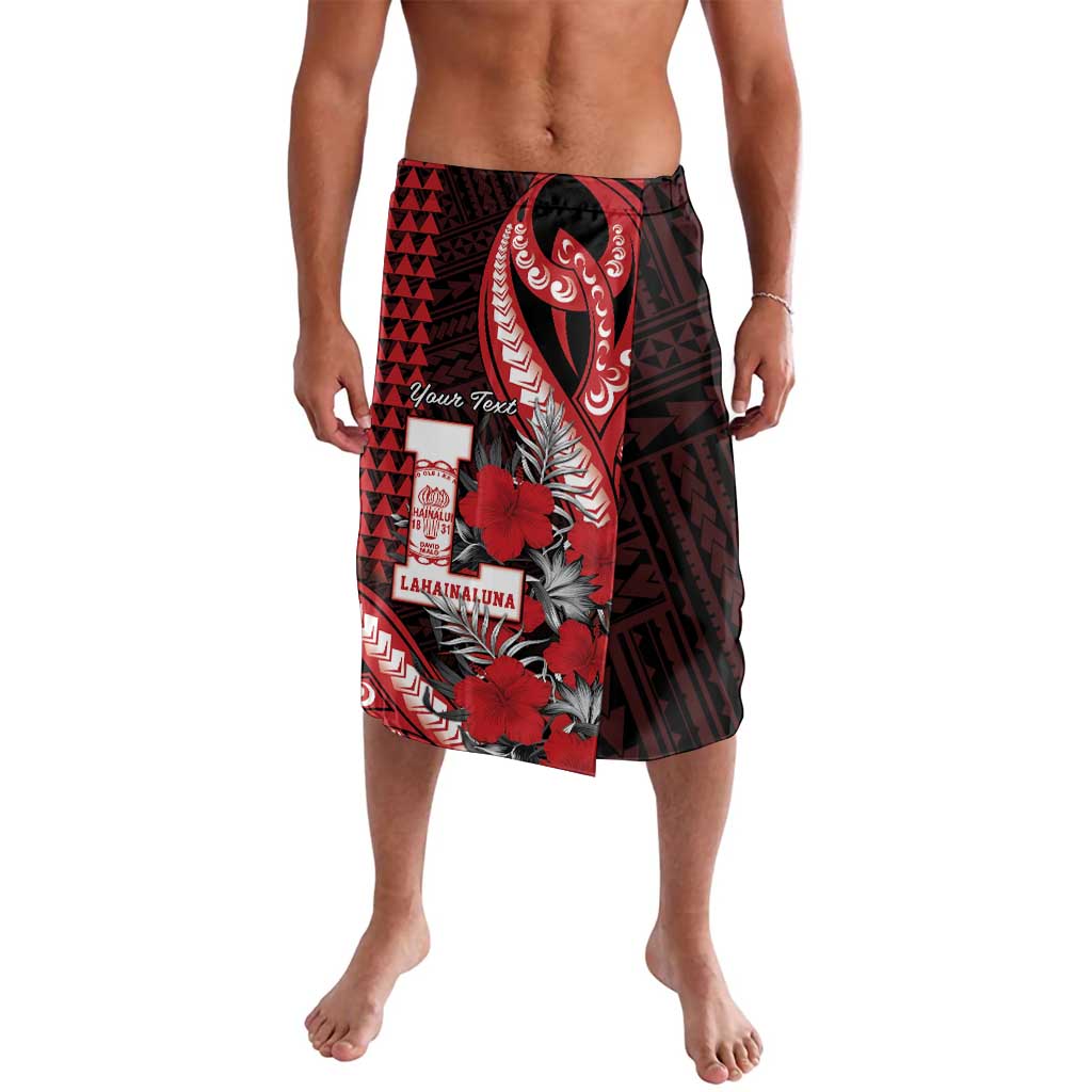 Personalized Hawaii Lahainaluna High School Lavalava Tribal Tattoo With Hibiscus Flowers