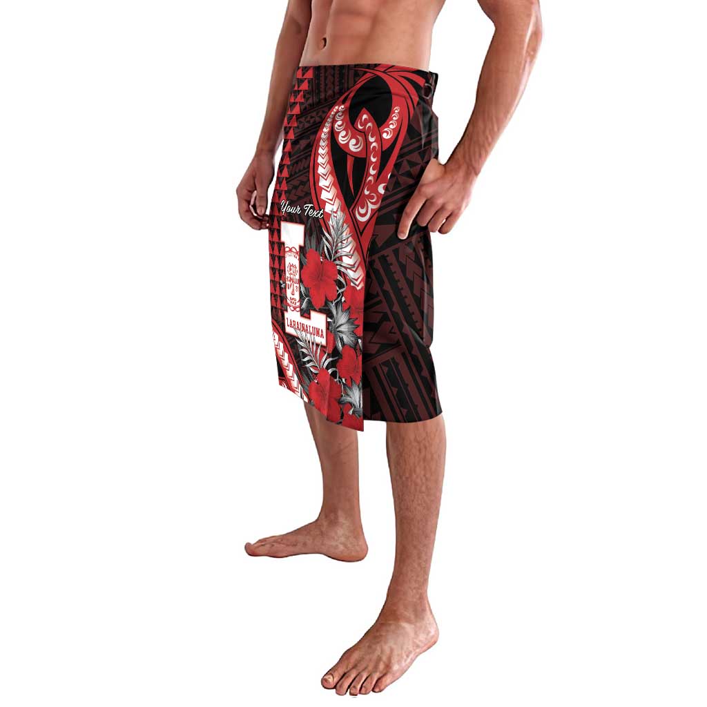 Personalized Hawaii Lahainaluna High School Lavalava Tribal Tattoo With Hibiscus Flowers