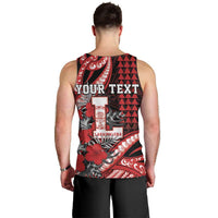 Personalized Hawaii Lahainaluna High School Men Tank Top Tribal Tattoo With Hibiscus Flowers LT05 - Polynesian Pride