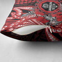 Hawaii Lahainaluna High School Pillow Cover Tribal Tattoo With Hibiscus Flowers LT05 - Polynesian Pride