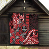 Hawaii Lahainaluna High School Quilt Tribal Tattoo With Hibiscus Flowers
