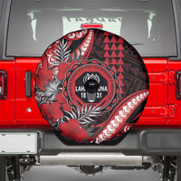 Hawaii Lahainaluna High School Spare Tire Cover Tribal Tattoo With Hibiscus Flowers