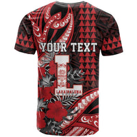 Personalized Hawaii Lahainaluna High School T Shirt Tribal Tattoo With Hibiscus Flowers LT05 - Polynesian Pride