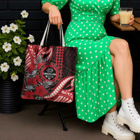 Hawaii Lahainaluna High School Tote Bag Tribal Tattoo With Hibiscus Flowers