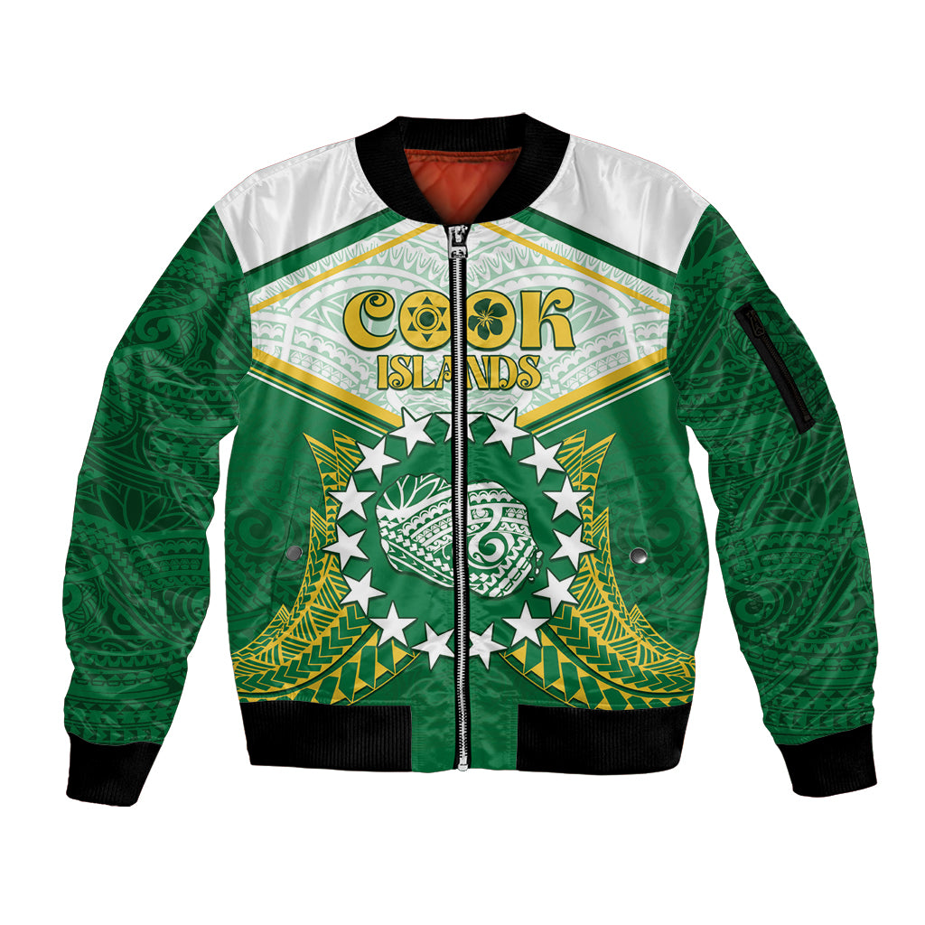Personalised Cook Islands Ra o te Ui Ariki Sleeve Zip Bomber Jacket Polynesian Pattern