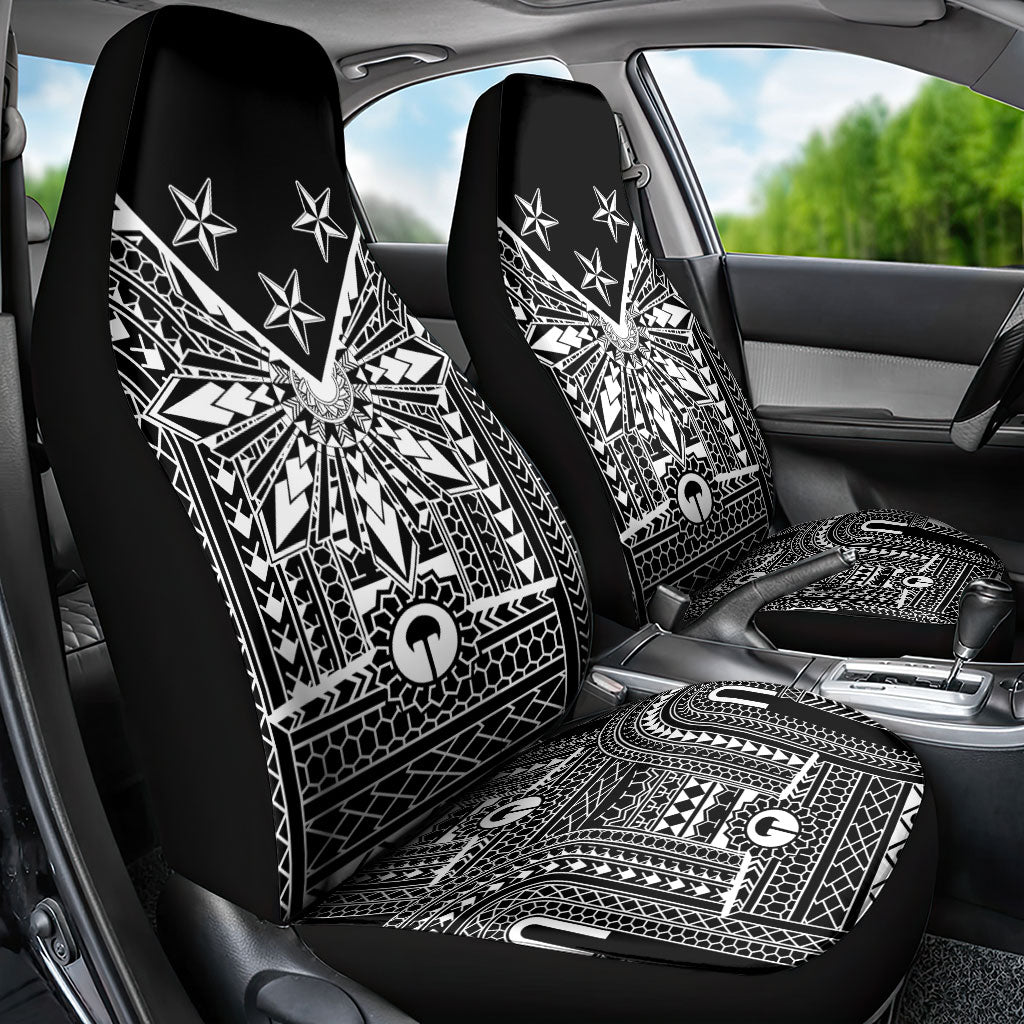 Black Philippines Sun Star Car Seat Cover Igorot Tribal Inspiration