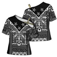 Black Philippines Sun Star Cross Shoulder Shirt Igorot Tribal Inspiration