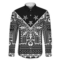 Black Philippines Sun Star Family Matching Off The Shoulder Long Sleeve Dress and Hawaiian Shirt Igorot Tribal Inspiration