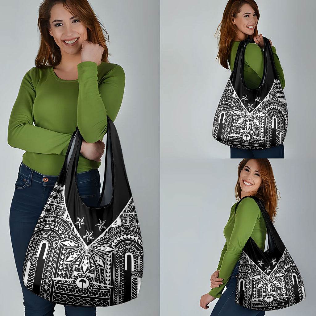 Black Philippines Sun Star Grocery Bag Igorot Tribal Inspiration