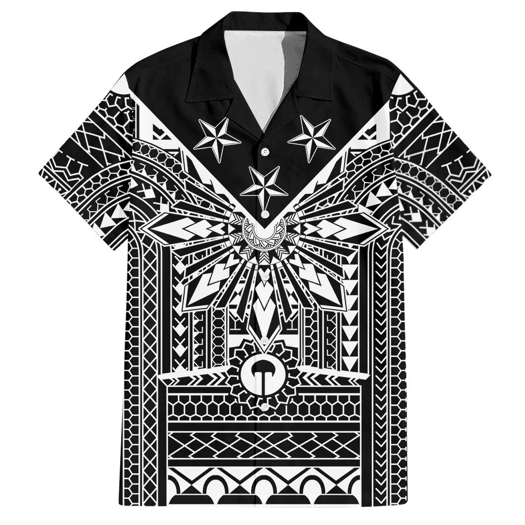 Black Philippines Sun Star Hawaiian Shirt Igorot Tribal Inspiration LT05 Black - Polynesian Pride