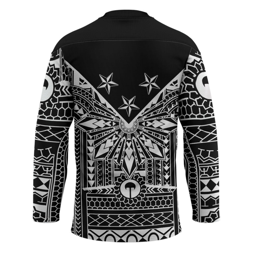 Black Philippines Sun Star Hockey Jersey Igorot Tribal Inspiration