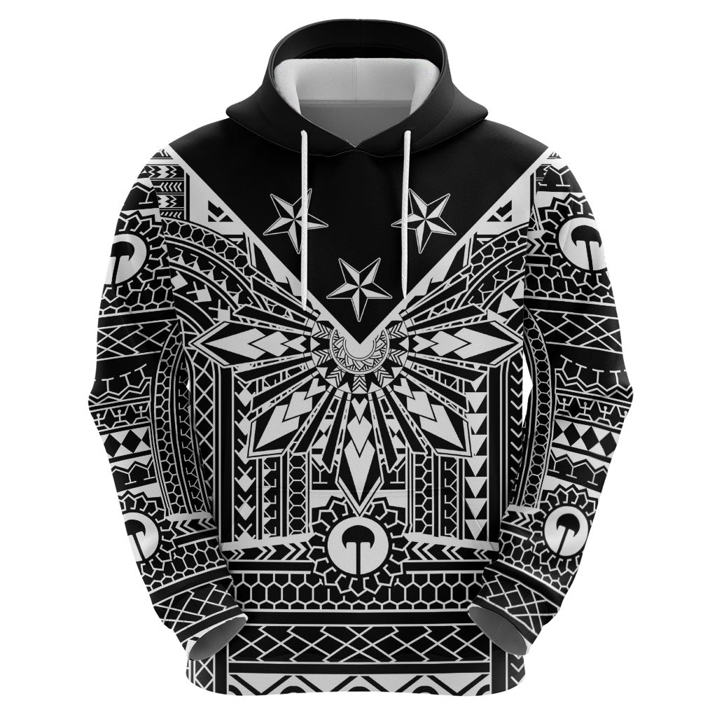 Black Philippines Sun Star Hoodie Igorot Tribal Inspiration