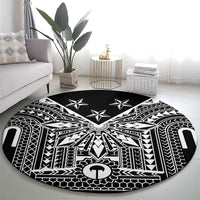 Black Philippines Sun Star Round Carpet Igorot Tribal Inspiration
