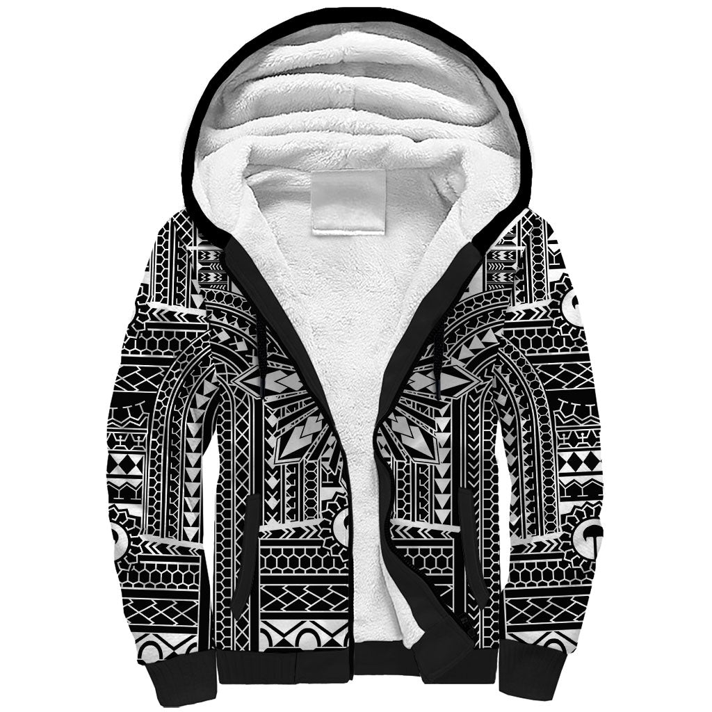 Black Philippines Sun Star Sherpa Hoodie Igorot Tribal Inspiration LT05 Unisex Black - Polynesian Pride