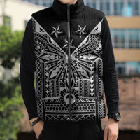 Black Philippines Sun Star Sleeveless Puffer Jacket Igorot Tribal Inspiration