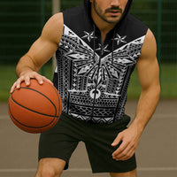 Black Philippines Sun Star Sleeveless Zip Hoodie Igorot Tribal Inspiration