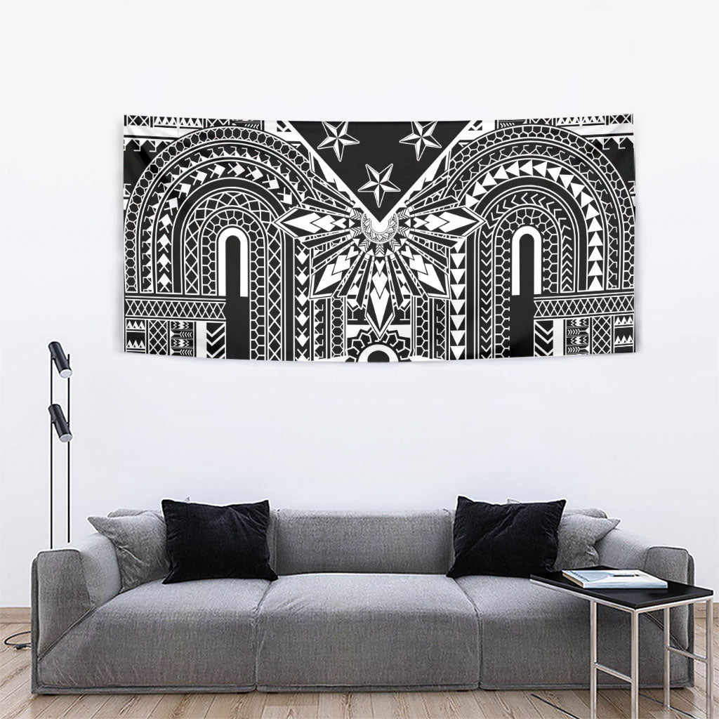 Black Philippines Sun Star Tapestry Igorot Tribal Inspiration