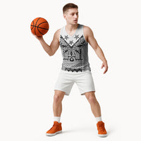 White Philippines Sun Star Basketball Jersey Igorot Tribal Inspiration