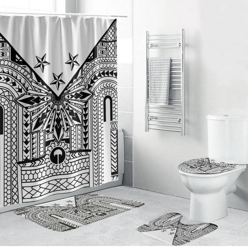 White Philippines Sun Star Bathroom Set Igorot Tribal Inspiration