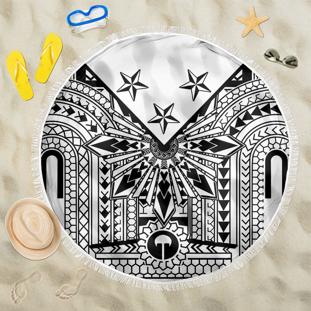White Philippines Sun Star Beach Blanket Igorot Tribal Inspiration