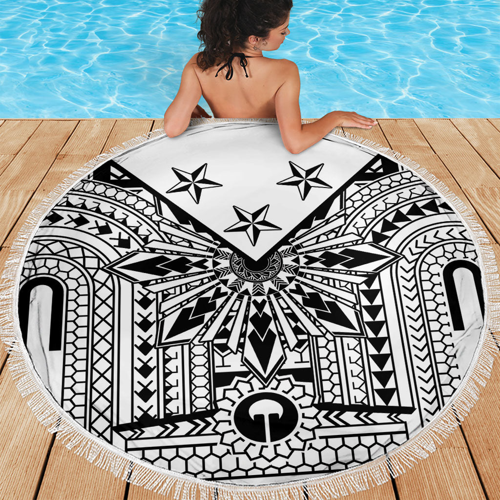 White Philippines Sun Star Beach Blanket Igorot Tribal Inspiration