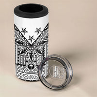 White Philippines Sun Star 4 in 1 Can Cooler Tumbler Igorot Tribal Inspiration