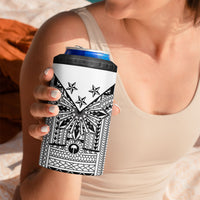 White Philippines Sun Star 4 in 1 Can Cooler Tumbler Igorot Tribal Inspiration