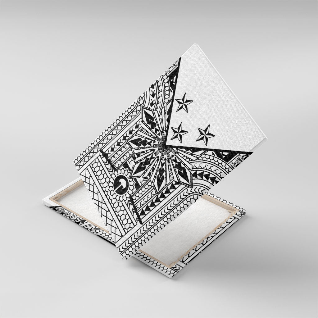 White Philippines Sun Star Canvas Wall Art Igorot Tribal Inspiration