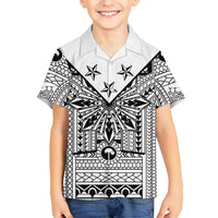 White Philippines Sun Star Family Matching Short Sleeve Bodycon Dress and Hawaiian Shirt Igorot Tribal Inspiration