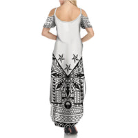 White Philippines Sun Star Family Matching Summer Maxi Dress and Hawaiian Shirt Igorot Tribal Inspiration