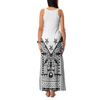 White Philippines Sun Star Family Matching Tank Maxi Dress and Hawaiian Shirt Igorot Tribal Inspiration