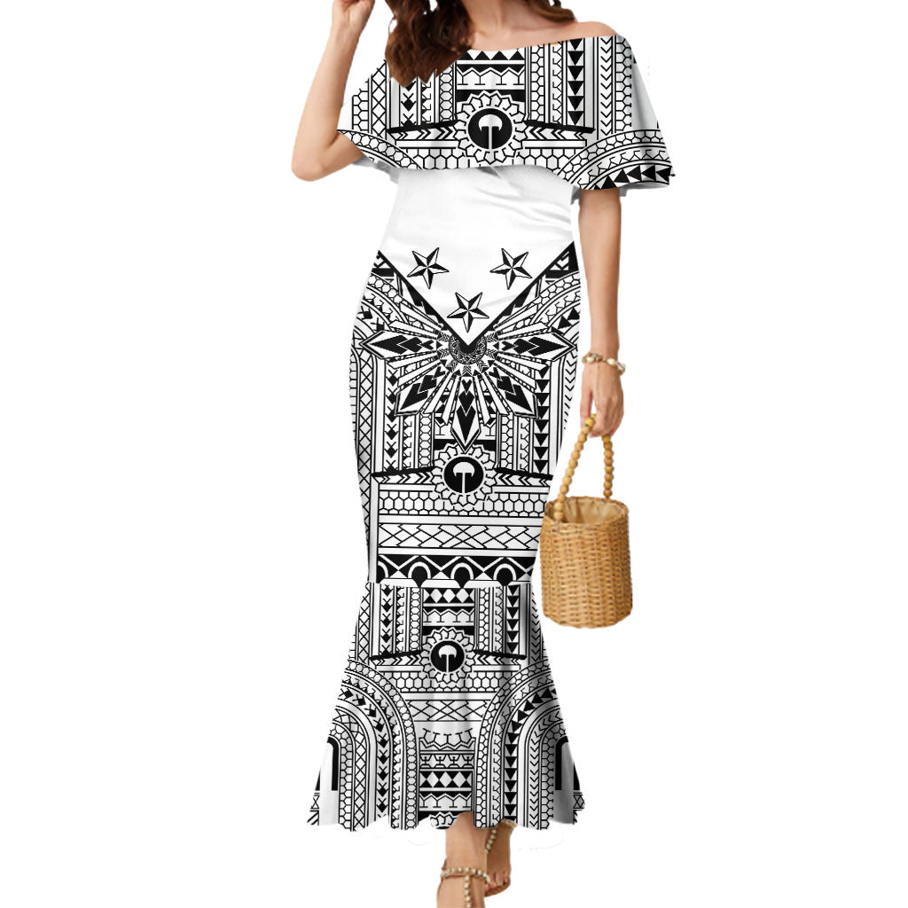 White Philippines Sun Star Mermaid Dress Igorot Tribal Inspiration