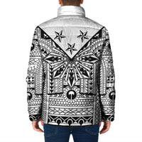 White Philippines Sun Star Padded Jacket Igorot Tribal Inspiration
