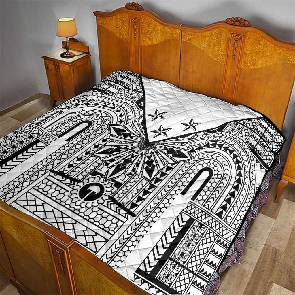 White Philippines Sun Star Quilt Igorot Tribal Inspiration