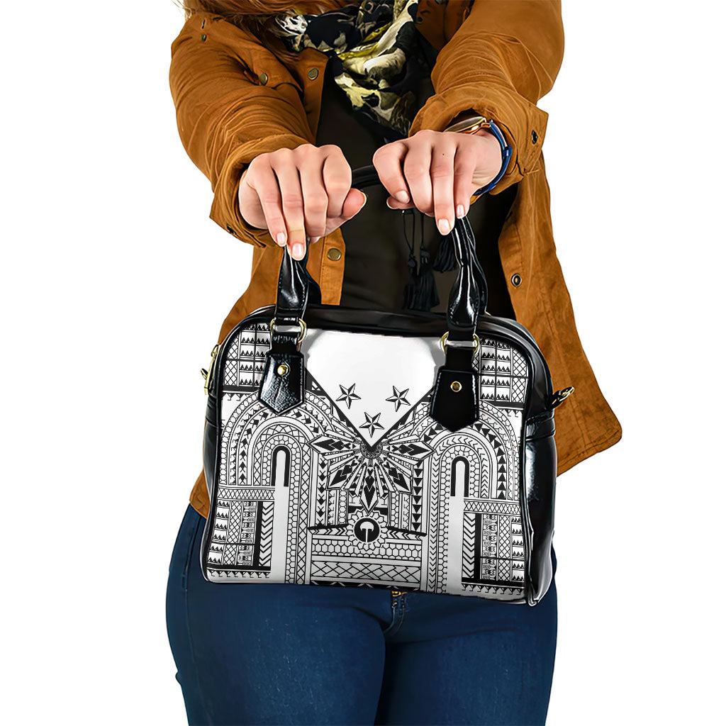 White Philippines Sun Star Shoulder Handbag Igorot Tribal Inspiration