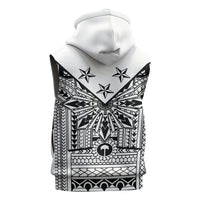 White Philippines Sun Star Sleeveless Zip Hoodie Igorot Tribal Inspiration LT05 - Polynesian Pride