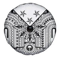White Philippines Sun Star Spare Tire Cover Igorot Tribal Inspiration