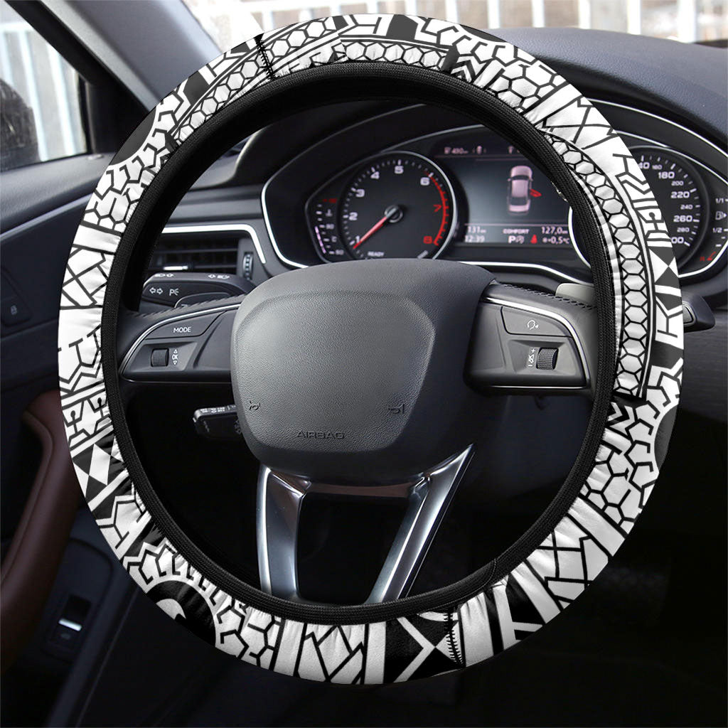 White Philippines Sun Star Steering Wheel Cover Igorot Tribal Inspiration