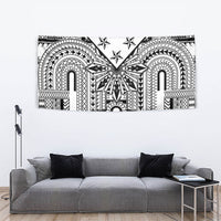 White Philippines Sun Star Tapestry Igorot Tribal Inspiration