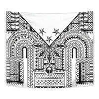 White Philippines Sun Star Tapestry Igorot Tribal Inspiration