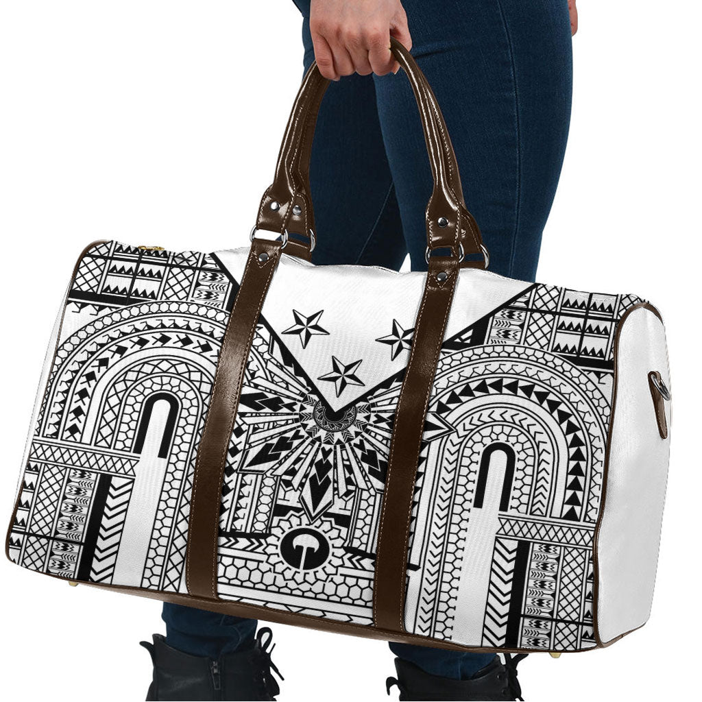 White Philippines Sun Star Travel Bag Igorot Tribal Inspiration