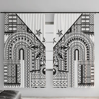 White Philippines Sun Star Window Curtain Igorot Tribal Inspiration