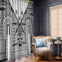 White Philippines Sun Star Window Curtain Igorot Tribal Inspiration
