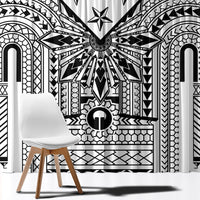 White Philippines Sun Star Window Curtain Igorot Tribal Inspiration