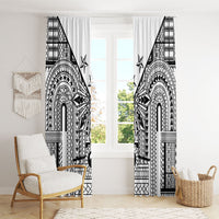 White Philippines Sun Star Window Curtain Igorot Tribal Inspiration